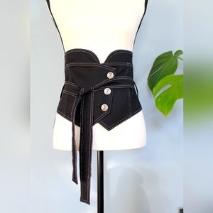 Black Obi / Corset Style Belt